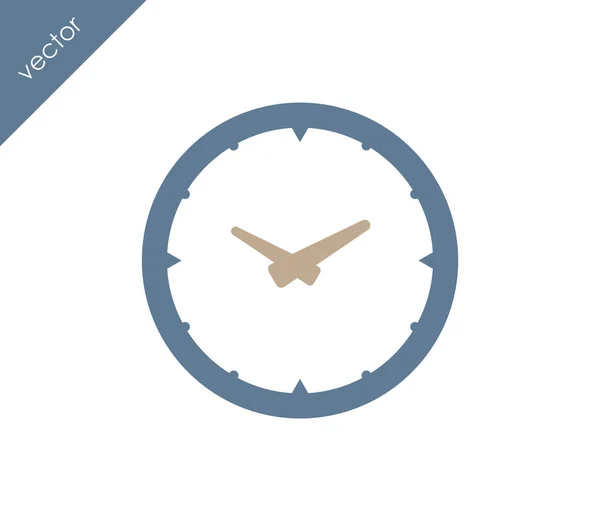 Klok platte pictogram — Stockvector