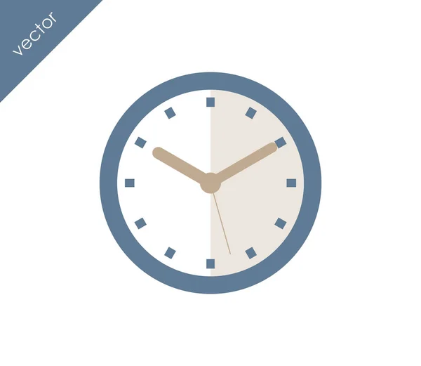 Icono del reloj sobre fondo blanco — Vector de stock