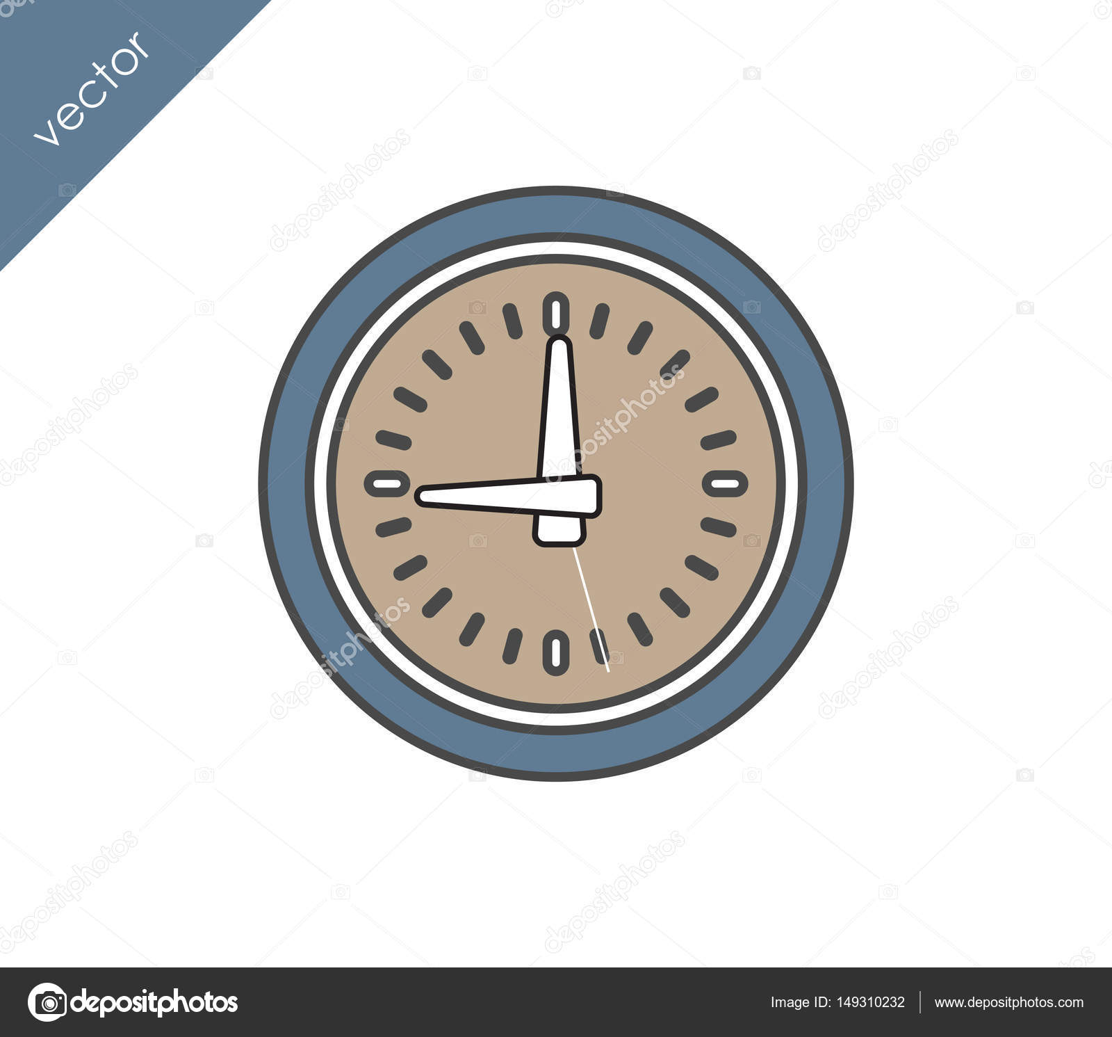 flat clock icon flat clock icon