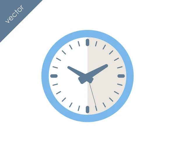 Icône horloge sur fond blanc — Image vectorielle