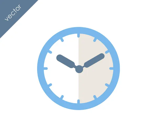 Reloj Icono plano — Vector de stock