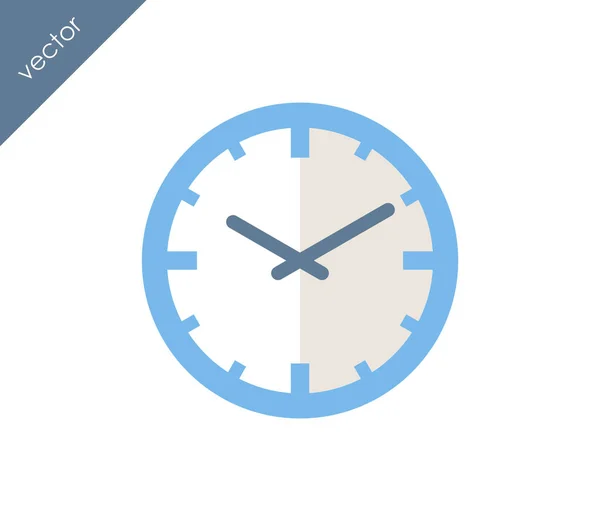 Reloj Icono plano — Vector de stock