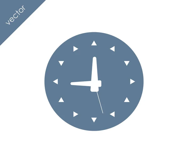 Reloj Icono plano — Vector de stock