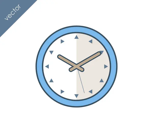 Icona dell'orologio su sfondo bianco — Vettoriale Stock