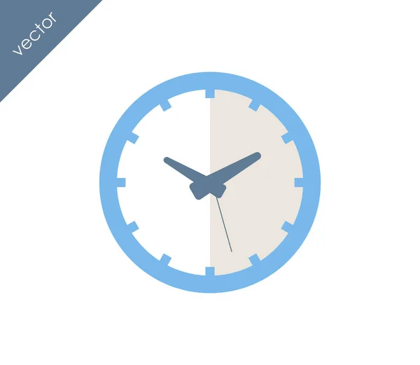 Icono del reloj sobre fondo blanco — Vector de stock