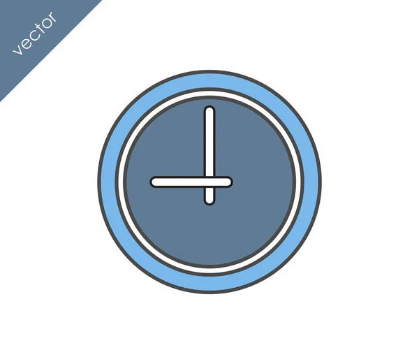 Tid flat ikonen — Stock vektor