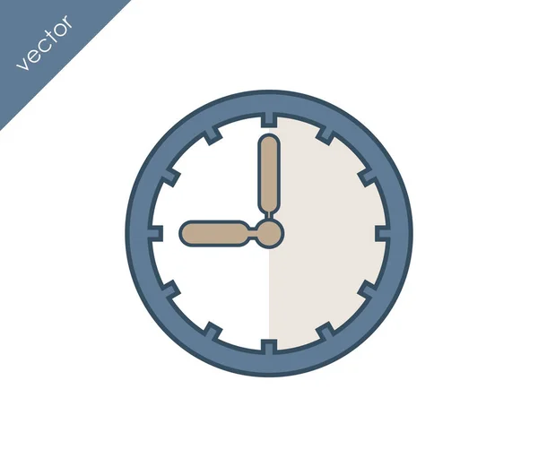Neuf Horloge icône plate — Image vectorielle