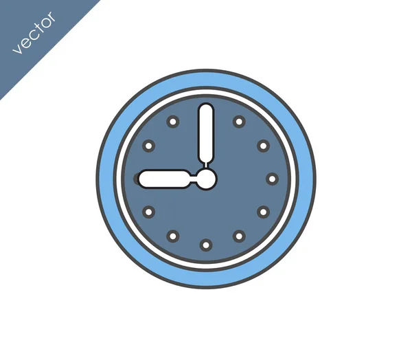 Nine Clock Flat icon — Stock Vector