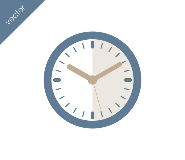 Icono del reloj sobre fondo blanco — Vector de stock
