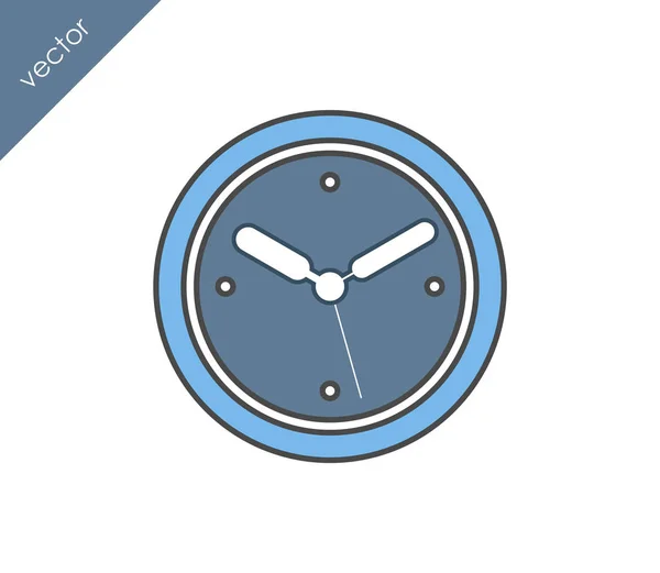 Clock icon on white background — Stock Vector