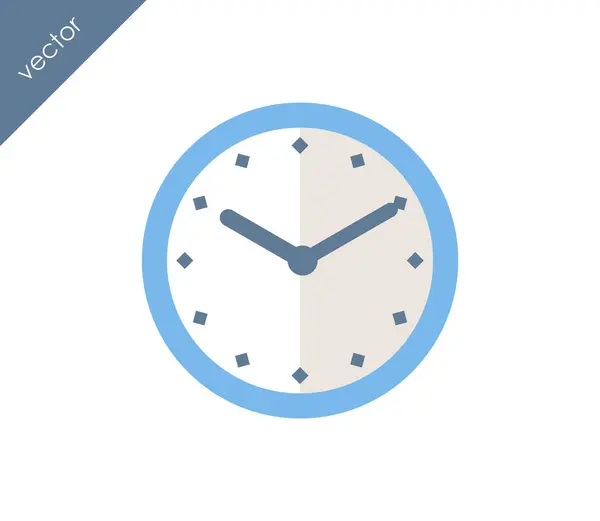 Reloj Icono plano — Vector de stock