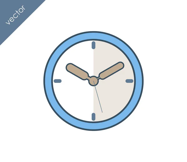 Icono del reloj sobre fondo blanco — Vector de stock