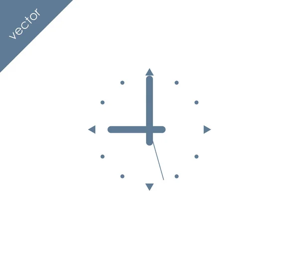 Reloj Icono plano — Vector de stock