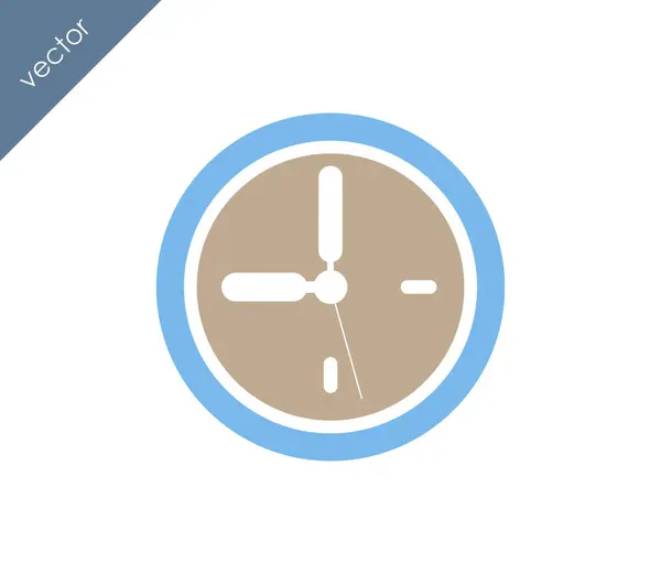 Reloj Icono plano — Vector de stock