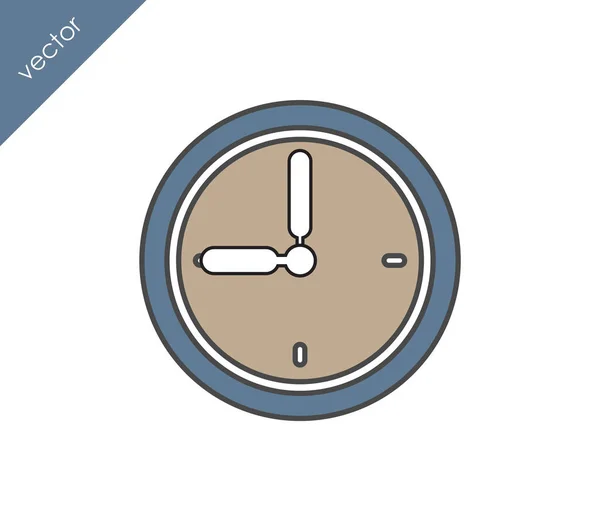 Nine Clock Flat icon — Stock Vector