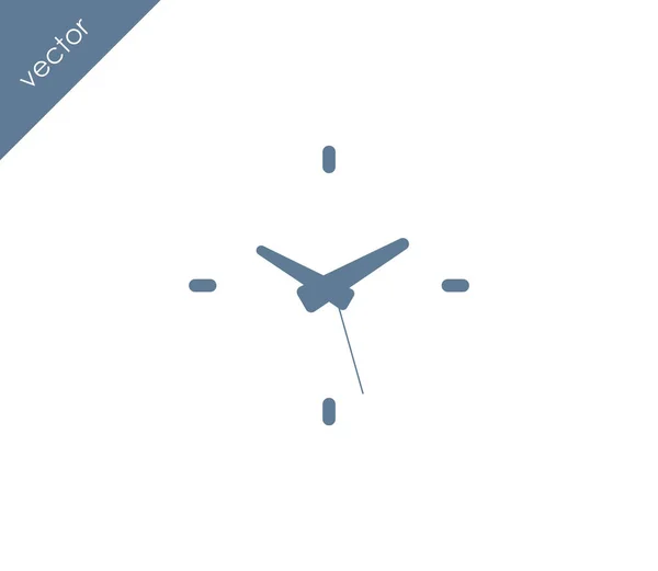 Uhr Symbol auf weißem Hintergrund — Stockvektor