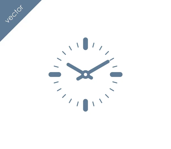 Reloj Icono plano — Vector de stock