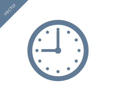 Dokuz saat düz simgesi