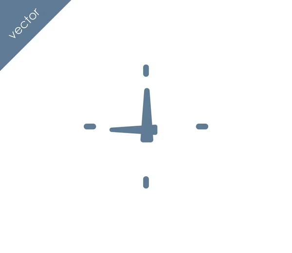 Nueve reloj icono plano — Vector de stock