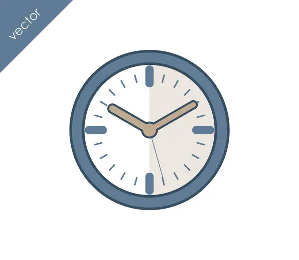 Icono del reloj sobre fondo blanco — Vector de stock