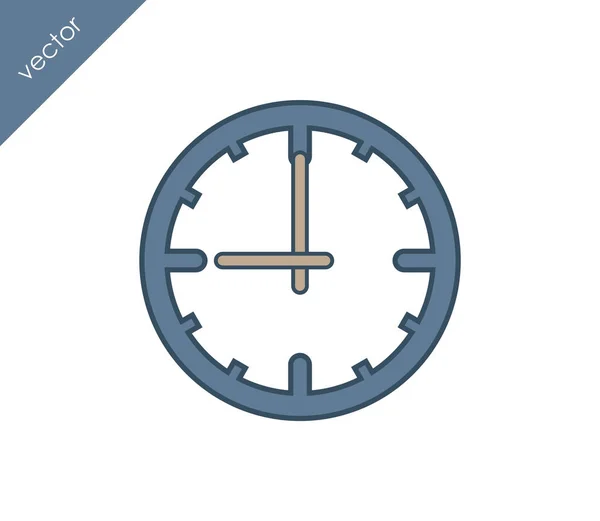 Icono plano de tiempo — Vector de stock