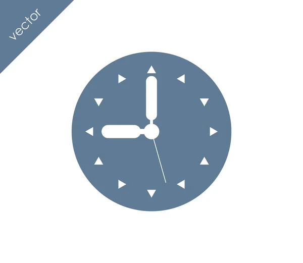 Reloj Icono plano — Vector de stock
