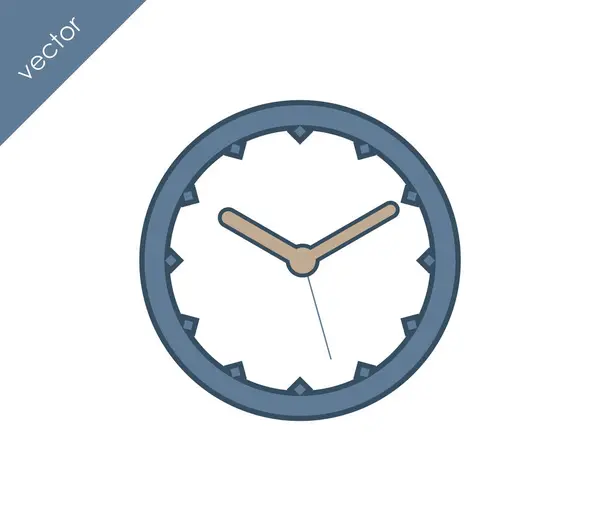 Clock icon on white background — Stock Vector