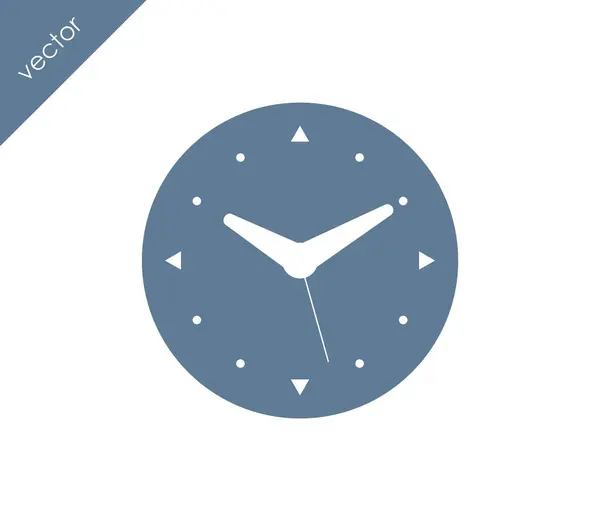 Icône horloge sur fond blanc — Image vectorielle