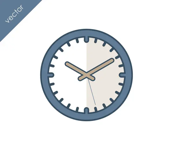 Clock icon on white background — Stock Vector