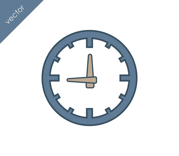 Nine Clock Flat icon — Stock Vector