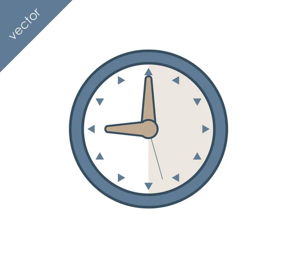 Nine Clock Flat icon — Stock Vector