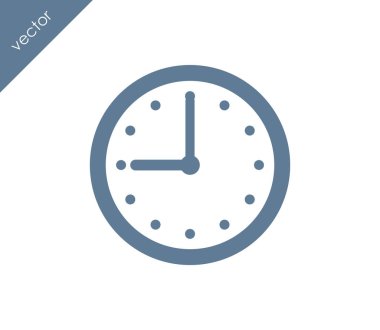 Dokuz saat düz simgesi