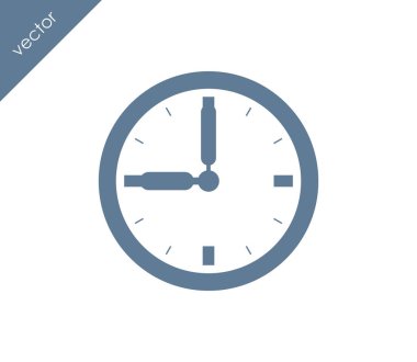 Dokuz saat düz simgesi