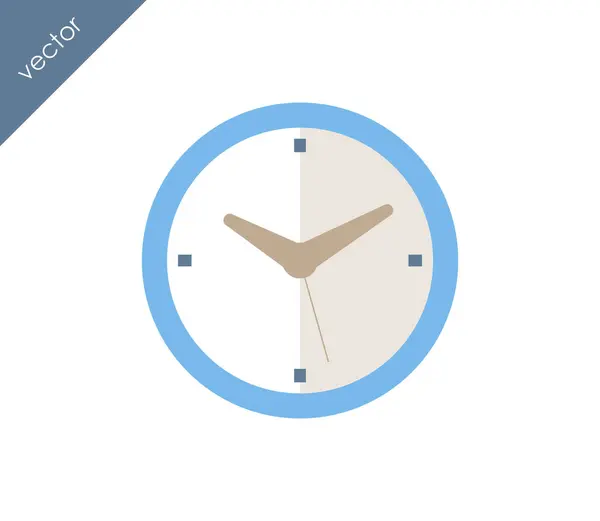 Icono del reloj sobre fondo blanco — Vector de stock