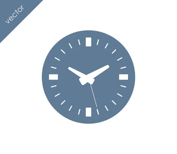 Icono del reloj sobre fondo blanco — Vector de stock