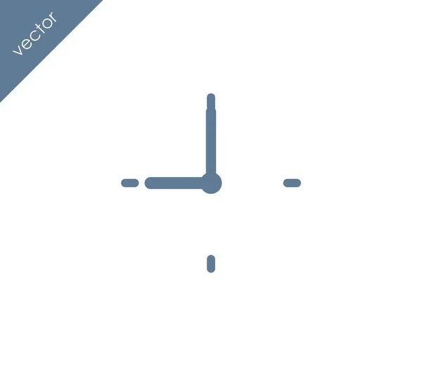 Nueve reloj icono plano — Vector de stock