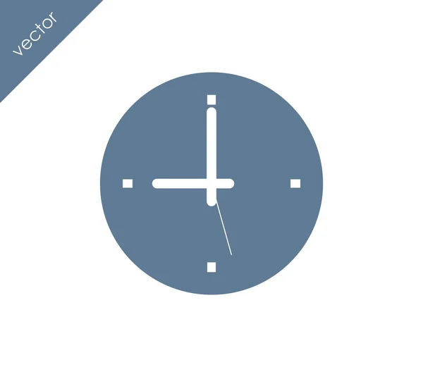 Reloj Icono plano — Vector de stock