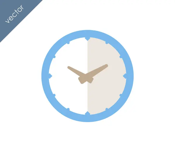 Reloj Icono plano — Vector de stock