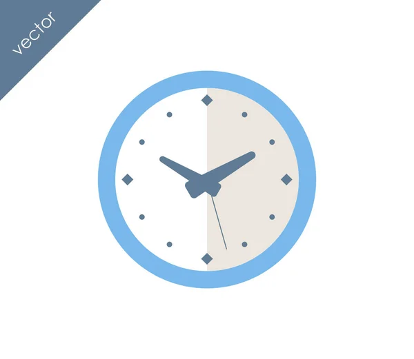 Icono del reloj sobre fondo blanco — Vector de stock