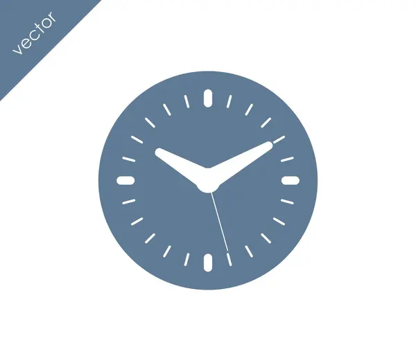 Clock icon on white background — Stock Vector