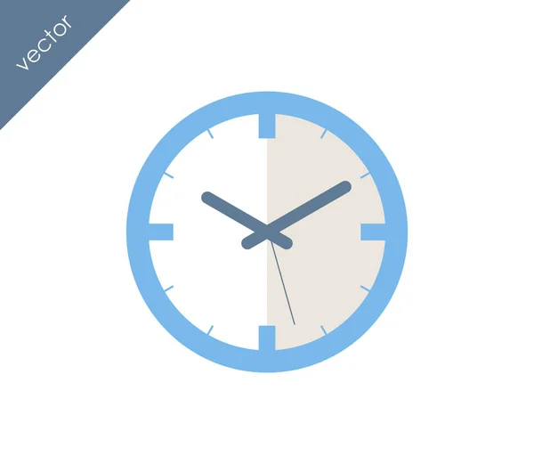 Icono del reloj sobre fondo blanco — Vector de stock