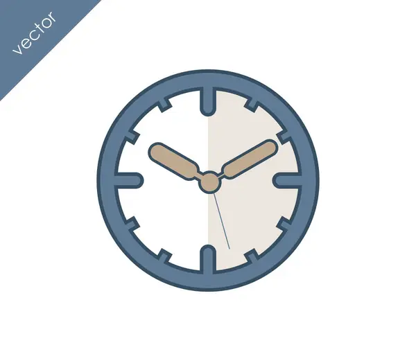 Reloj Icono plano — Vector de stock