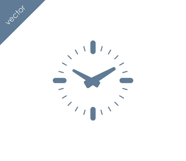 Reloj Icono plano — Vector de stock