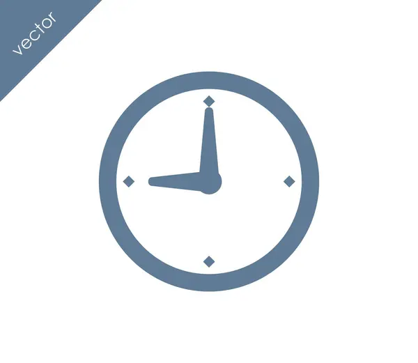 Reloj Icono plano — Vector de stock