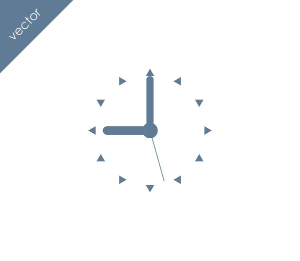 Reloj Icono plano — Vector de stock