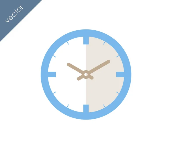 Reloj Icono plano — Vector de stock