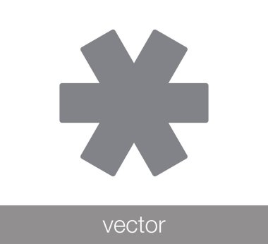 Yıldız anahtar simgesi.