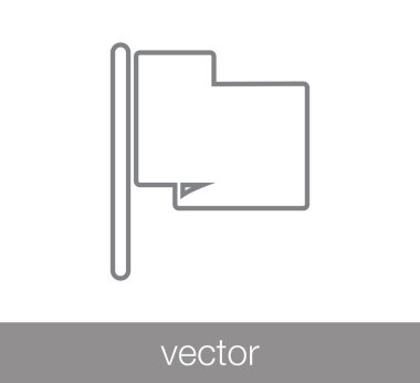 Bayrak simgesi. Başlangıç konsept simgesi.