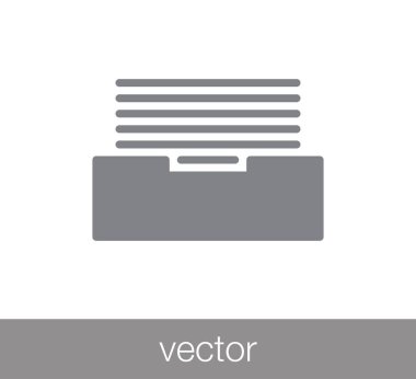 Arşiv düz simgesi.