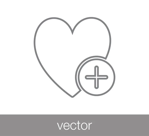 Heart icon. Positive heart icon. — Stock Vector